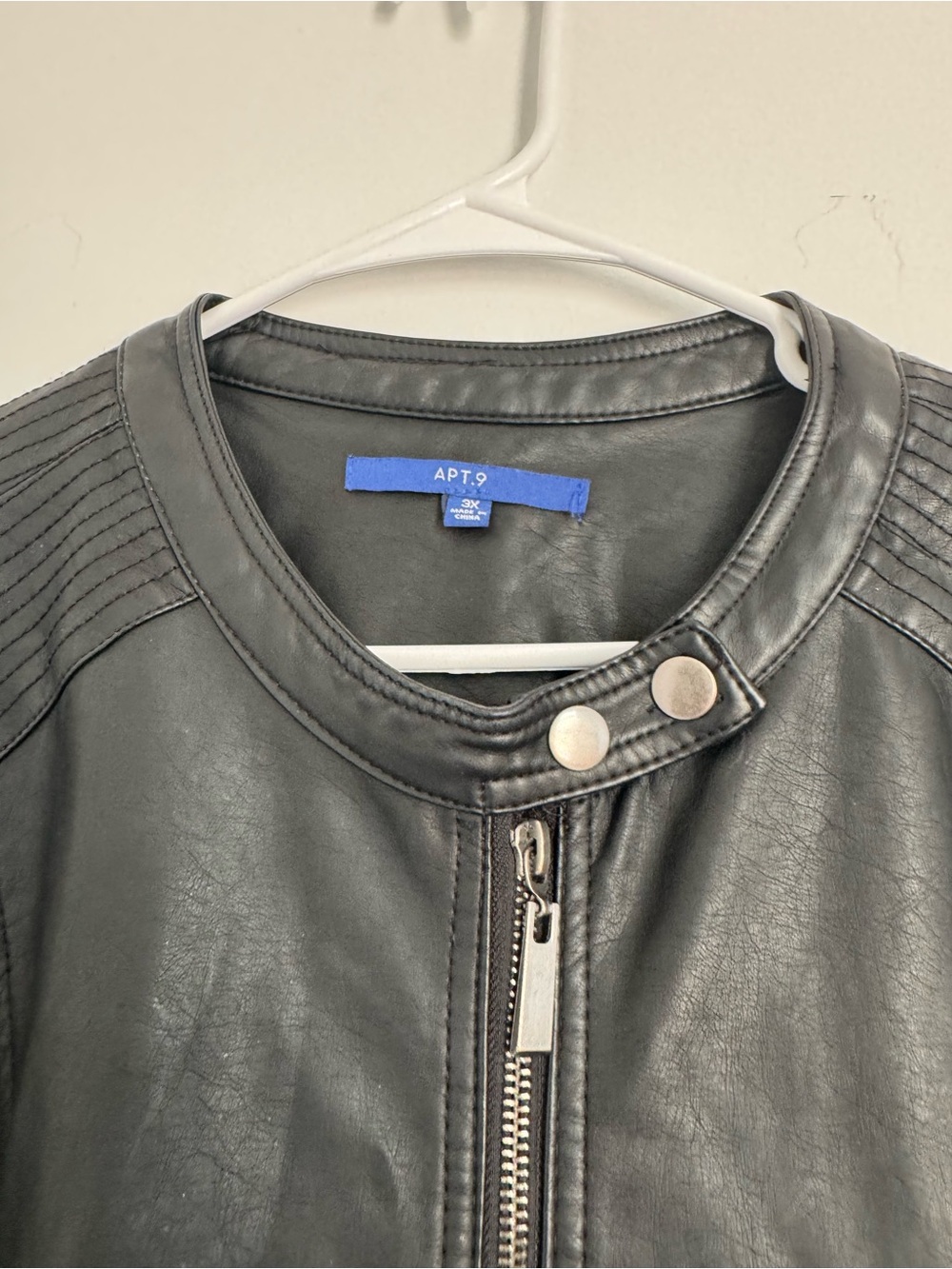 Apt 9 Classic Black  Jacket -Zip Front Coat - Picture 4 of 6
